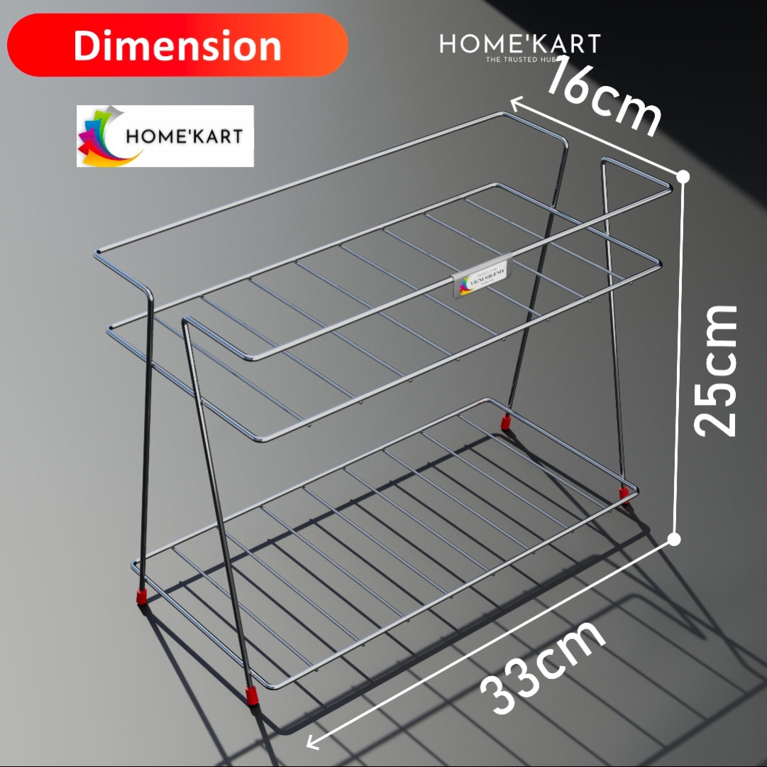 Home'Kart 2-Layer Stainless Steel Spice Rack