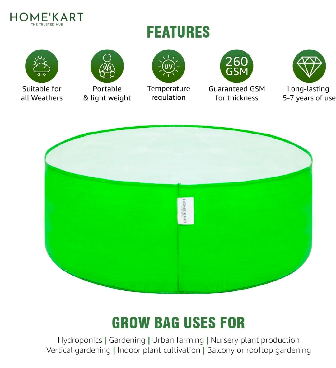 HDPE Plant Grow Bags - Eco Friendly ☘️