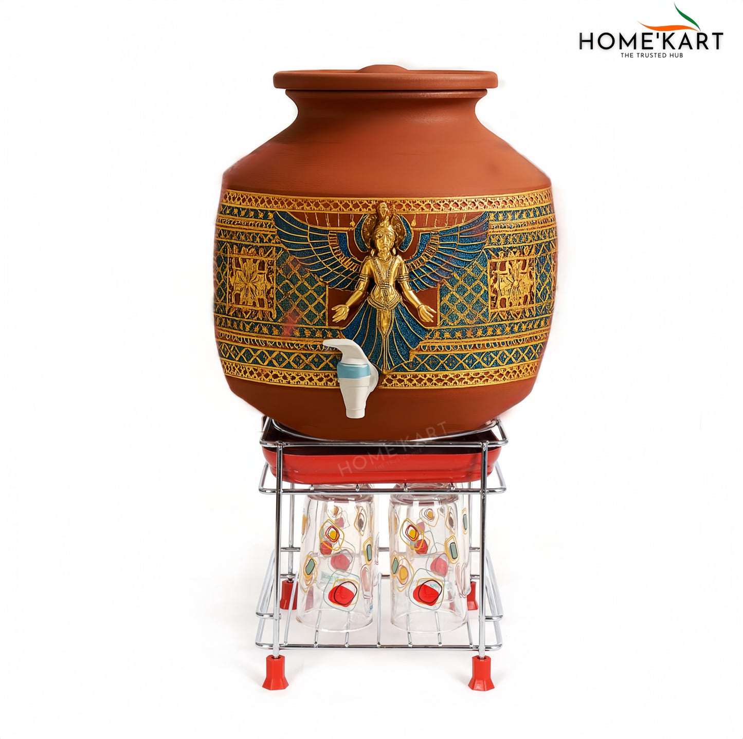 Stainless Steel Matka Stand With Dispenser Tray