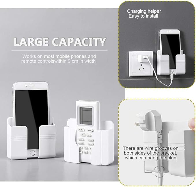 HomeKart - Wall Mounted Mobile Phone Charging Stand, Storage Holder