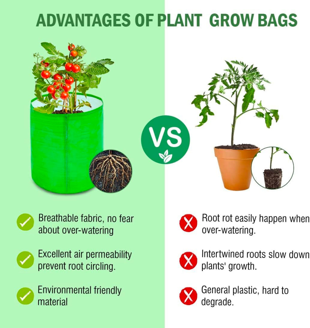 HDPE Plant Grow Bags - Eco Friendly ☘️